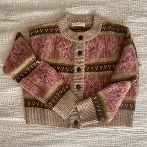 Sezane 'Antonin' Cadigan Beige Rose (XS)